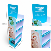 Présentoir personnalisé en PVC pour aliments pour animaux de compagnie, support de présentation pour friandises pour chiens et collations pour chats, étagère de merchandising pour animaleries, présentoir de point de vente