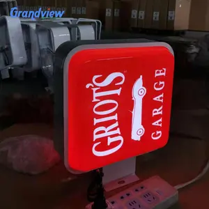 Outdoor advertising store front signboard 3D acrylic edgelit waterproof Led custom shape light box