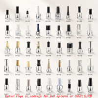 Flacon de vernis à ongles en gel UV rouge personnalisé, forme rectangulaire, 10 ml, flacon en verre vide de haute qualité avec bouchon à pinceau