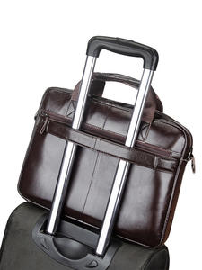 Andong Genuine Cow Leather for <b>Men</b> Business Briefcase Retro Large Capacity 13-inch Laptop Handbag Crossbody Casual Shoulder <b>Bag</b> - Product Image 5