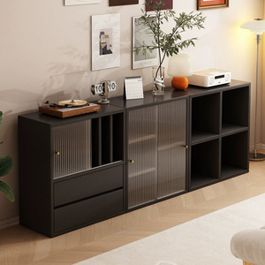 Mueble de Almacenamiento Modular de Madera Maciza Moderno con Puertas Corredizas para Sala de Estar, Dormitorio, Estudio, Librería - Product Image 2