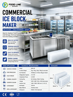 Générateur de glace en blocs industriel avec dégivrage hydraulique automatisé pour entrepôts frigorifiques portuaires