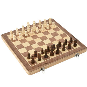Échiquier en bois <span class=keywords><strong>de</strong></span> haute qualité, deux reines, pliable, jeu d'échecs international pour enfants - Product Image 1