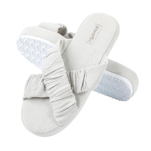Pantofole da donna in finto lino con cartoni animati, sandali creativi e adorabili a forma di animale Fugu, sandali da casa con suola spessa in lino, silenziosi e morbidi - Product Image 4