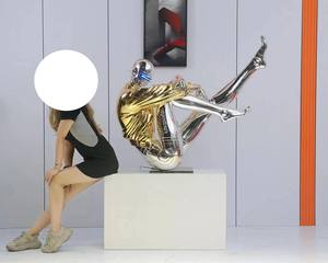 Luz LED mecánico señora Robot estatua Sora Yamaki galvanoplastia maniquí mujeres Robot acción Ktv Night Club Bar - Product Image 5