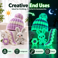 Fil Luminescent pour Porte-clés, Pinces à Cheveux, Attrape-rêves, Projets de Bonnets, Broderie, Crochet - Fil Luminescent Écologique qui Brille dans le Noir en Gros