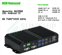 Rockchip RK3588 Octa core 8K RS485 RS232 tanpa kipas Android mini PC untuk komputasi tepi solusi kontrol industri AI pintar