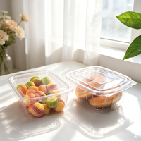 Boîte de pâtisserie jetable en plastique transparent avec couvercle rabattable, empilable, pour donuts, cupcakes et pâtisseries - Vente en gros