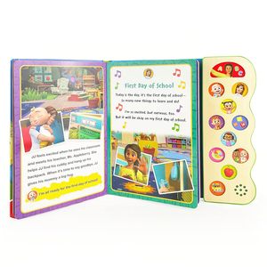 <span class=keywords><strong>Livre</strong></span> <span class=keywords><strong>audio</strong></span> interactif pour enfants avec module sonore à bouton, couverture rigide en carton, impression offset anglaise sur papier - Product Image 2
