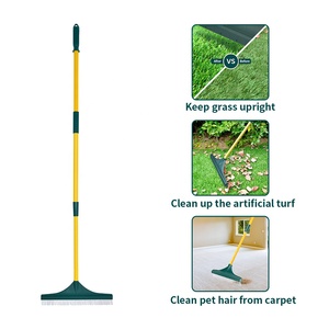 Râteau à feuilles télescopique Winslow & Ross Garden, <span class=keywords><strong>balai</strong></span> à herbe artificielle avec manche en acier, <span class=keywords><strong>brosse</strong></span> - Product Image 3