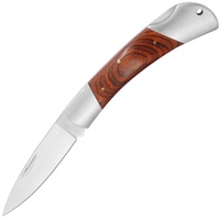 3.54 "Finition Satinée Rasoir-Sharp V Grind Drop Point Lame Pakkawood Poignée Robuste Serrure Arrière Conception Couteau Pliant pour Outils À Main
