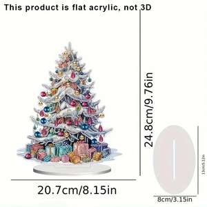 ชุดเครื่องประดับคริสต์มาสตั้งโต๊ะขนาดใหญ่แท่นวางต้นไม้อะคริลิคใสสำหรับบ้าน - Product Image 2