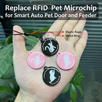 RFID 134,2 kHz & QR-Code Haustier-ID-Tag, Halsband anhänger, Hilfe für verlorene Haustiere nach Hause, Ersetzen des Mikrochips für Smart Auto Pet Door und Feeder