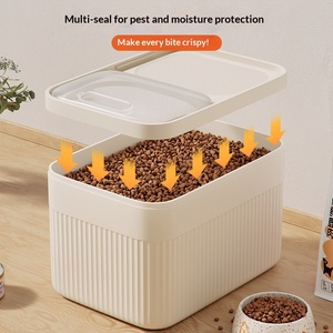 <span class=keywords><strong>Container</strong></span> de Armazenamento de Ração para Cães e Gatos, Plástico Ecológico de Alta Qualidade, Empilhável, à Prova de Umidade e Selado - Product Image 2