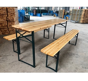 Wooden Folding Beer <strong>Table</strong> <strong>Set</strong>,Outdoor Beer <strong>Table</strong> <strong>and</strong> <strong>Bench</strong> <strong>Set</strong> - Product Image 1