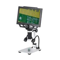 Mikroskop Digital Bertenaga USB 12 Megapiksel 1-1600X Mikroskop Pembesaran Kontinu Layar LCD 9 Inci Pemutaran Video Foto
