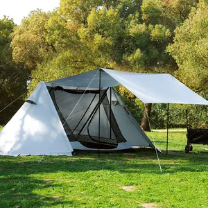 OEM çoklu açık kamp çadırları lüks rüzgar geçirmez raf tente çadır 4 kişi için