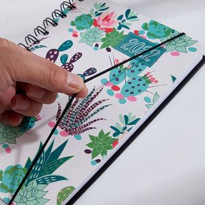 Échantillon gratuit catalogue impression transfert personnalisé organisateur spirale feuille d'or rose carnet journal couverture rigide agenda planificateur de mariage/ - Product Image 6