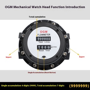 OGM機械オーバルギアフローメーター1インチ1.5インチ2インチアルミニウム合金総蓄積ディーゼル油灯油ガス用 - Product Image 4