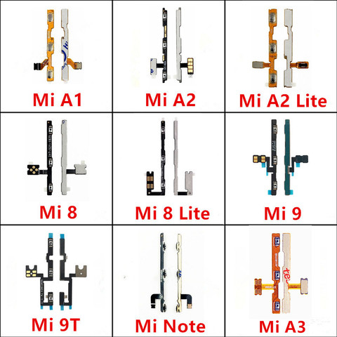 Wholesale Volume Button Flex Cable Side Key Power on Off Flex for Xiaomi 5S 8 9 10 10T 8 Se A1 A2 A3 Pro Lite Repair Parts
