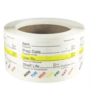 <span class=keywords><strong>Etiqueta</strong></span> engomada lavable de la cocina etiquetas solubles de los alimentos para la rotación de las botellas de los envases de comida - Product Image 1