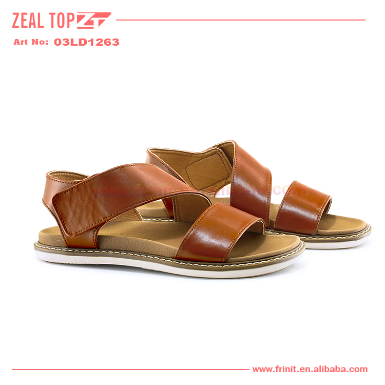 Сандалии женские из ЭВА без рисунка, повседневные кожаные шлепанцы на ремешках, плотная подошва, для улицы и дома