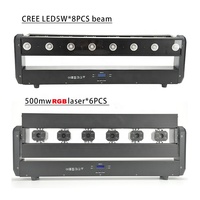 FEIYUEYUE RGB Laser Strobe LED Faisceau 3in1 Tête Mobile Stage Light DJ 6 Yeux Rouge Bar Light pour Mariage