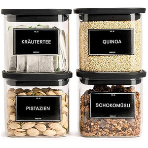 Recipientes Apilables de Vidrio Borosilicato para Almacenamiento de Alimentos, Frascos Herméticos de Cocina con Tapa Transparente para Pasta, <span class=keywords><strong>Cereales</strong></span>, Especias y Alimentos Secos - Product Image 1