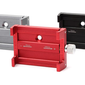 Soporte para teléfono de aleación de aluminio S011, 55mm, 100mm, ajustable para bicicleta, motocicleta, soporte de montaje, rojo y negro - Product Image 1