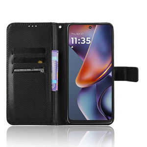 Para Moto <span class=keywords><strong>G</strong></span> 5G 2025 funda tipo billetera, patrón <span class=keywords><strong>de</strong></span> diamante PU cuero tarjetero soporte Flip funda <span class=keywords><strong>de</strong></span> teléfono móvil para <span class=keywords><strong>Motorola</strong></span> Moto <span class=keywords><strong>G</strong></span> 2025 - Product Image 3