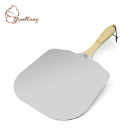 Pelle à pizza pliante aluminium métal kit de pelle à pizza outil gâteau multifonctionnel pelle à pizza en bois
