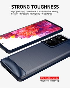 Funda trasera de línea cepillada con textura mate de <span class=keywords><strong>fibra</strong></span> de carbono de silicona funda de teléfono suave de TPU para Samsung S23 Plus S24 Ultra funda de teléfono - Product Image 3