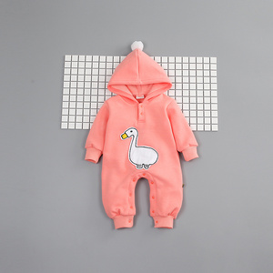 Ropa de invierno para bebés de Google Baby Shops, mono de manga larga de color sólido, mono de pato lindo para bebés - Product Image 2