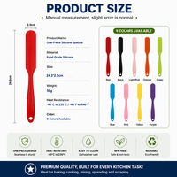 Spatule en silicone de qualité alimentaire sans BPA, spatule de cuisson et racloir avec long manche, outil de cuisine réutilisable pour bocaux et bouteilles