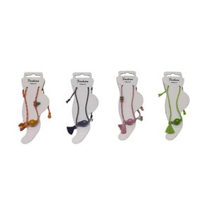 Tobilleras de cordón de cerámica de colores, 4 piezas, joyería de moda para mujeres y niñas, accesorios para calzado - Product Image 1