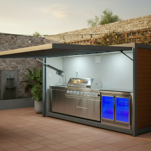 Cocina exterior modular SS304 con parrillas de barbacoa desmontables - Product Image 1