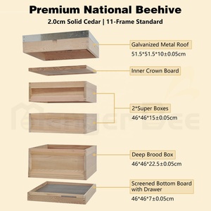 New MengerBee B-7E National Beehive Standard Size Bee Hive <b>Box</b> China Fir 20mm Thickness for Honey Production European Beekeeping - Product Image 6