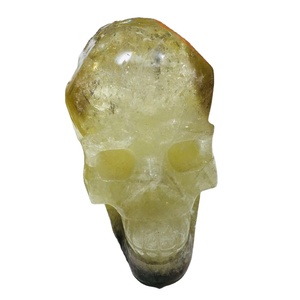 Natural cráneos de cristal de mano de cristal tallado artesanía colección de escultura de cráneos de cristal tallado - Product Image 3