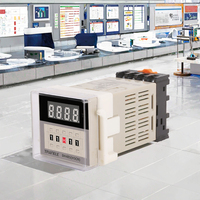 Miniatur Relay pengatur waktu penundaan ukuran dengan 220V/110V AC/DC 24V/12V soket segel dasar waktu SPDT