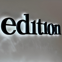 Enseigne publicitaire en lettres 3D en acrylique rétroéclairées par LED, enseigne personnalisée pour entreprise, enseigne de magasin, enseigne extérieure rétroéclairée par LED