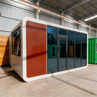 Cabine de luxe Apple prête à l'emploi en extérieur, maison-conteneur modulaire en acier pour usage résidentiel, hôtel flottant, maison flottante, panneau sandwich