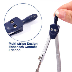 Foska เข็มทิศโรงเรียน5ชิ้นแบบมืออาชีพสำหรับชุดเรขาคณิตพร้อมกล่องเก็บของกันแตก - Product Image 2