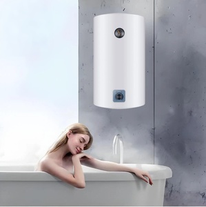 <span class=keywords><strong>Chauffe</strong></span>-<span class=keywords><strong>eau</strong></span> électrique <span class=keywords><strong>vertical</strong></span> cylindrique 50L en acier inoxydable avec commande à bouton, design élégant et simple, revêtement émaillé - Product Image 4