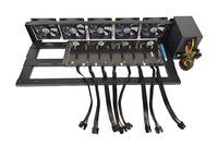 Rak GPU Full Tower Profesional untuk Multi-Kartu Grafis 7 Slot Ekspansi Server In-Line Kompatibel ATX Mining Tersedia