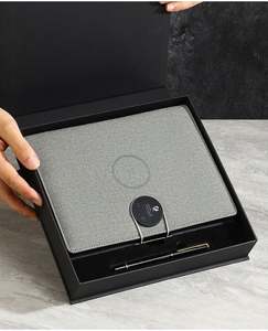 Banco de Energía Multifuncional con Agenda, 8000 mAh + 8 GB USB + Inalámbrico + Lámpara + Logotipo Iluminado - Product Image 5