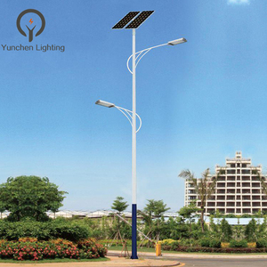 Çift kollu 8m MPPT şarj 60W + 90W güneş sokak ışık ile GÜNEŞ PANELI ve jel akü açık - Product Image 5