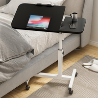 Table de lit d'hôpital à hauteur réglable, plateau de lit mobile, table de lit manuelle à levage, table pour ordinateur portable en ABS