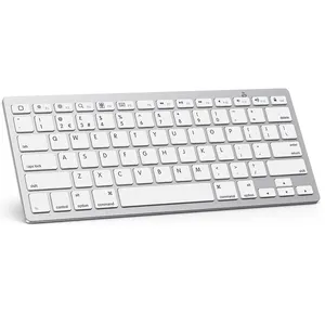 Universal Ultra-Slim Wireless Bluetooth Keyboard for iPad Pro 11/12.9 inch, iPad Air, iPad Mini, White