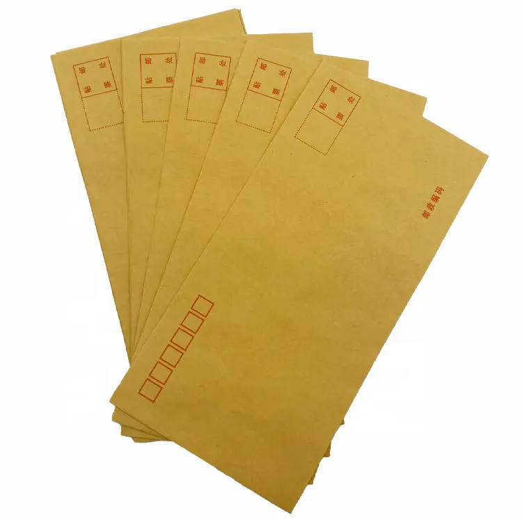 ซองจดหมายกระดาษคราฟท์สีน้ำตาลแบบมีกาวในตัวซองจดหมายขนาดเล็กสีเหลืองพร้อมซองกระดาษแบบเหนียวมินิ