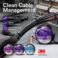 Cinta Aislante Eléctrica de PVC 3M 1500 1600 1700 Original para Reparación y Protección de Empalmes de Cables